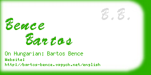 bence bartos business card